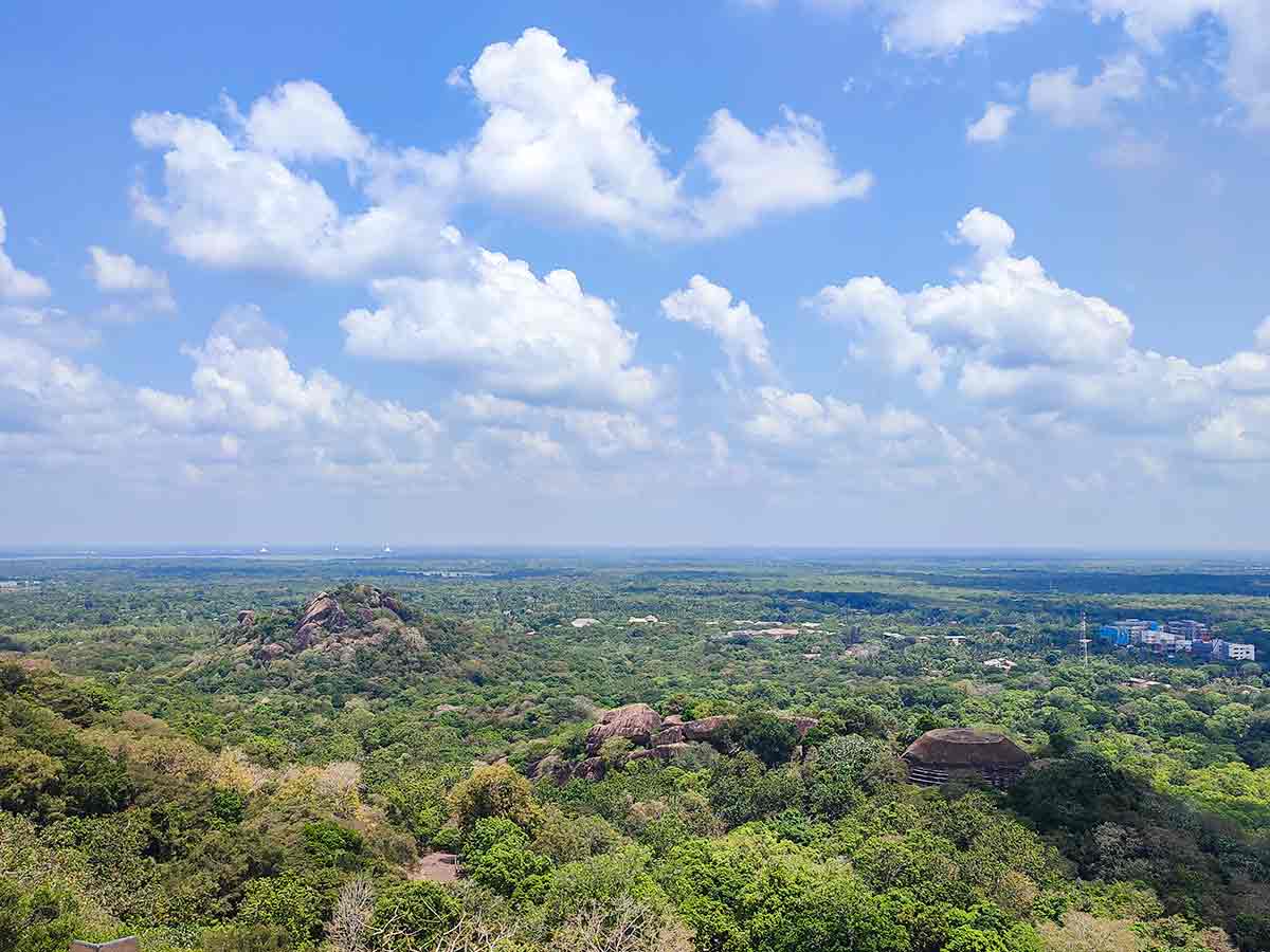 Panoramic view from Mihintale summit
